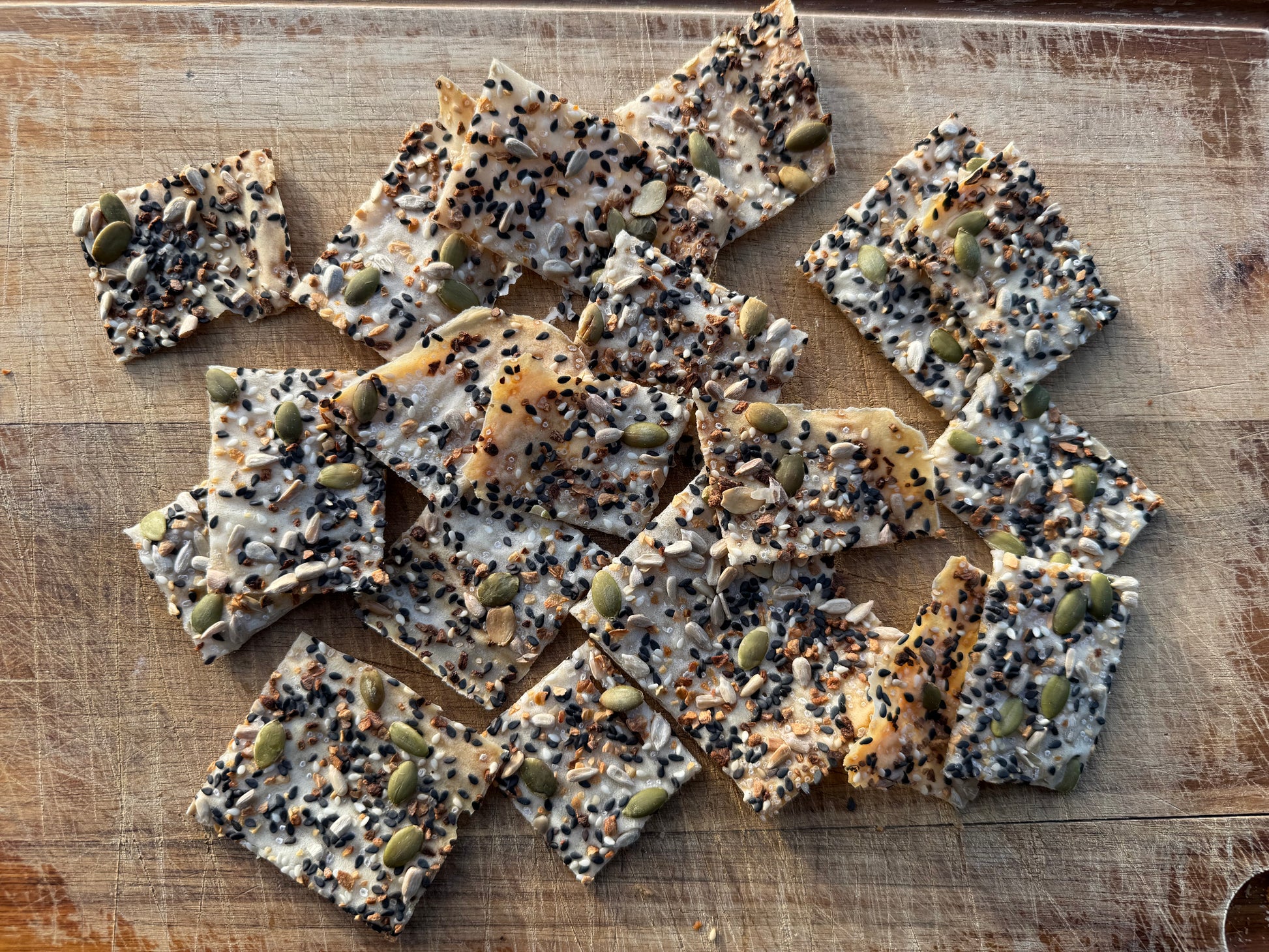 FRIDAY - Seeded Sourdough Crackers